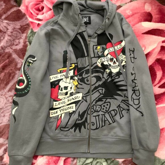 Ed Hardy Men's multi Hoodie - Picture 1 of 4
